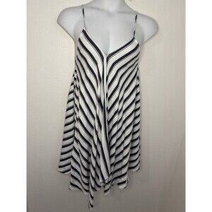 Altar’d State Navy Blue White Dress Women’s Size L Handkerchief Sundress Boho